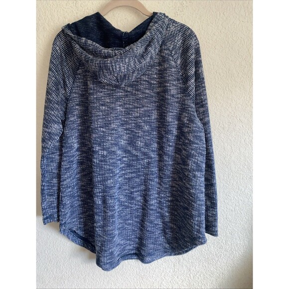 Inspired Hearts Hoodie Blue Sweatshirt Y2k 90s Beach Coastal Lagen XL Oversize - Picture 5 of 5